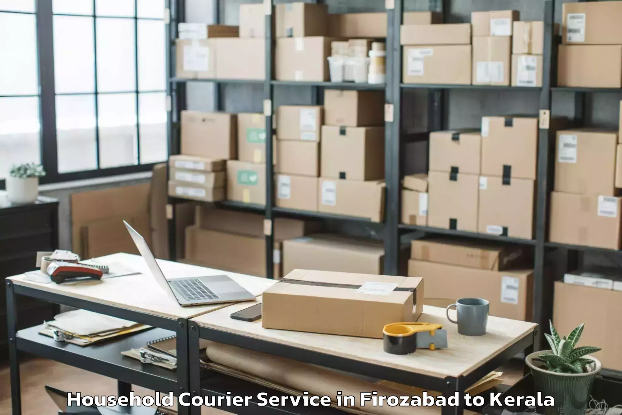 Professional Firozabad to Mall Of Joy Thrissur Household Courier